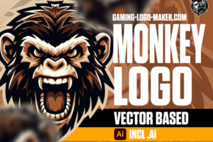 Monkey gaming logo esports logo mascot product thumbnail