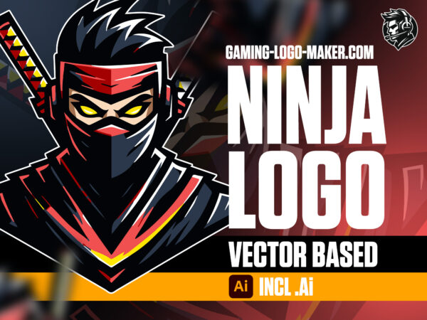 Ninja gaming logo esports logo mascot product thumbnail