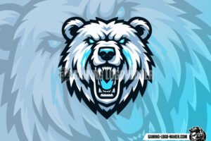 Roaring polar bear gaming logo thumbnail 03 logo