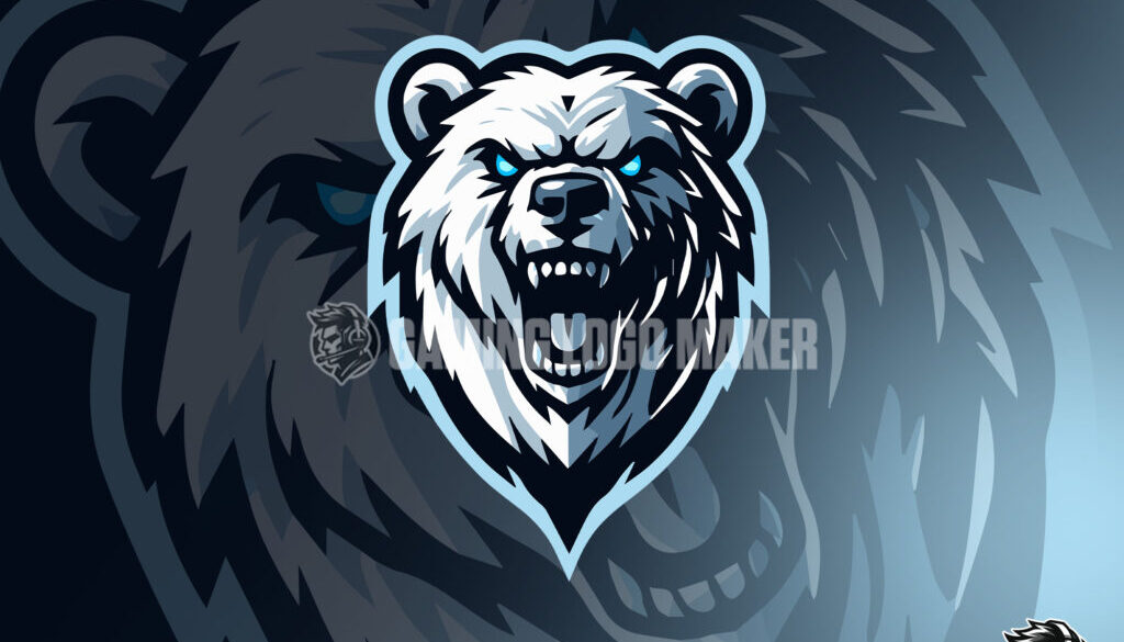 Roaring polar bear gaming logo thumbnail 03 logo