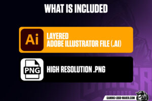 Purple dark gamer esports gaming logo thumbnail 02 vector file