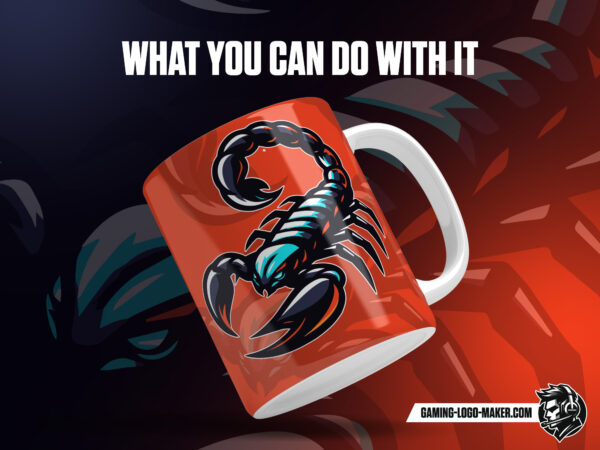 Scorpion gaming logo thumbnail 03 cup design