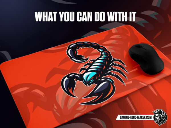 Scorpion gaming logo thumbnail 04 mouse pad design