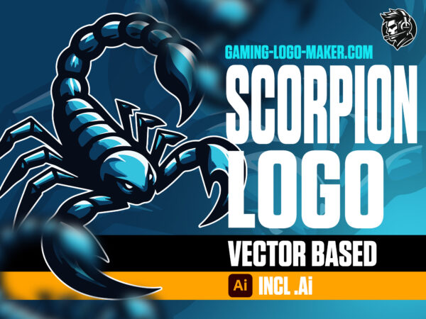 Blue scorpion gaming logo esports logo mascot product thumbnail