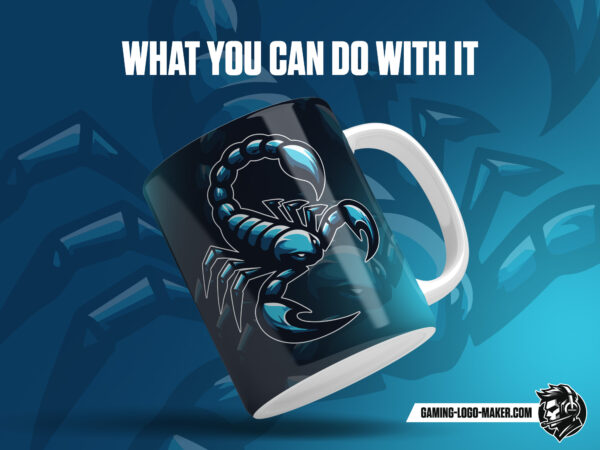 Blue scorpion gaming logo thumbnail 03 cup design