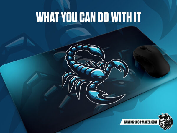 Blue scorpion gaming logo thumbnail 04 mouse pad design