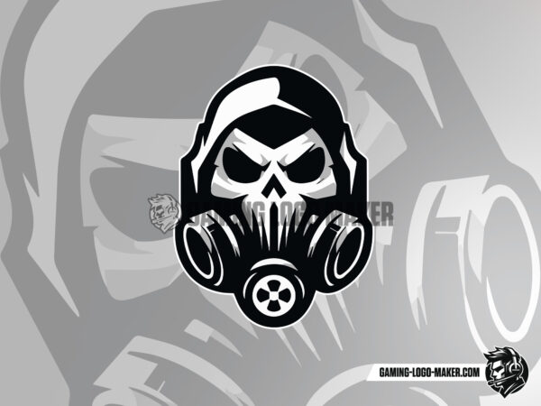 Skull gas mask gaming logo thumbnail 03 logo