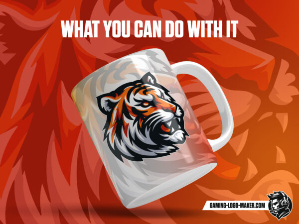 Roaring tiger gaming logo thumbnail 03 cup design