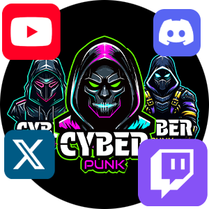 Cyberpunk Gaming Logos