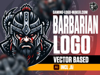 Roaring barbarian warrior gaming logo esports logo mascot product thumbnail