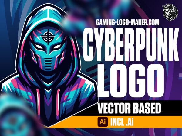 Cyberpunk gaming logo esports logo mascot product thumbnail
