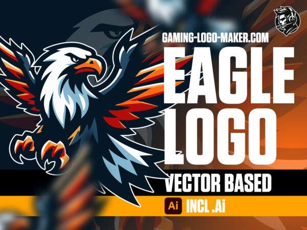 Flying eagle gaming logo esports logo mascot product thumbnail