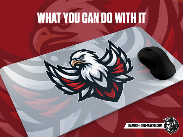 Flying eagle gaming logo thumbnail 04 mouse pad design