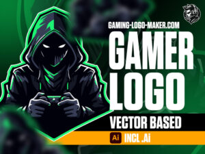 Green Dark Gamer Gaming Logo