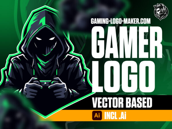 Dark green gamer gaming logo esports logo mascot product thumbnail
