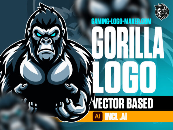 Gorilla gaming logo esports logo mascot product thumbnail
