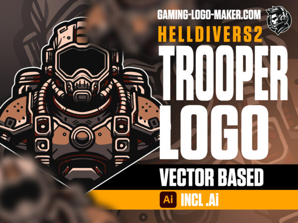 Helldivers 2 trooper gaming logo esports logo mascot product thumbnail