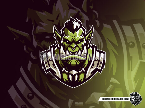 Warcraft orc gaming logo thumbnail 03 logo