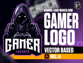 Purple dark gamer gaming logo esports logo mascot product thumbnail