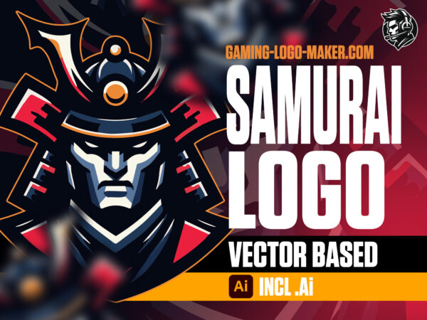 Samurai gaming logo esports logo mascot product thumbnail
