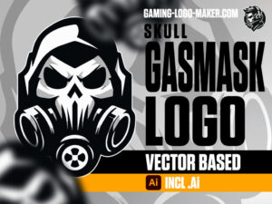 Skull Gas Mask Gaming Logo 01