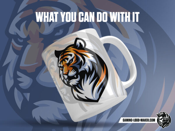Tiger gaming logo thumbnail 03 cup design