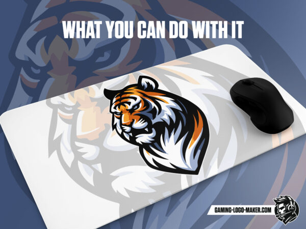 Tiger gaming logo thumbnail 04 mouse pad design